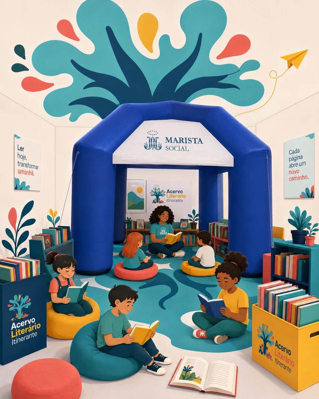 A tenda do Acervo Literário Itinerante